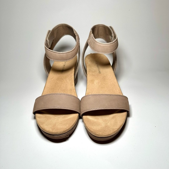 Lucky Brand Women’s Karlson Suede Taupe Strappy Ankle Open Toed Sandal S… - Picture 1 of 10